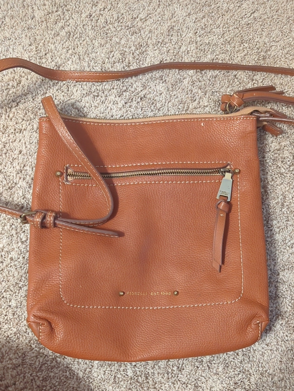 Fiorelli Cognac Leather Crossbody Bag